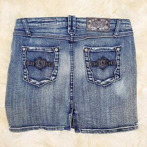 Rerock Blue Denim Jean Mini Casual Skirt SALE
